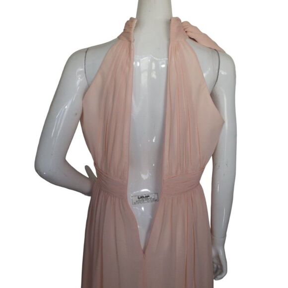 IEENA/MAC DUGGAL Gown, 6, Pastel Pink, FLAW, Sleeveless Maxi, Bow, Gathered - Picture 6 of 15